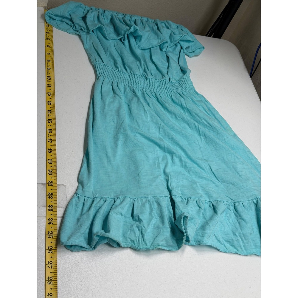 Lilly Pulitzer Dress Women XS Blue Strapless Ruffle Beach Summer Vacation Cotton - Picture 14 of 14
